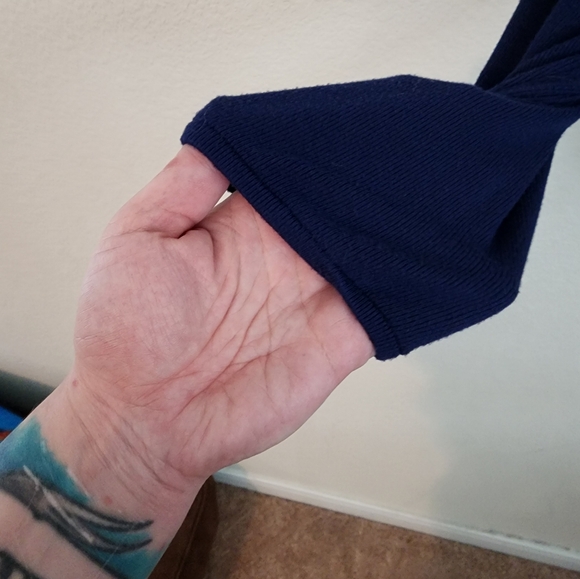 New York and Company Lounge Brand super soft ribbed hooded pullover - Picture 3 of 5